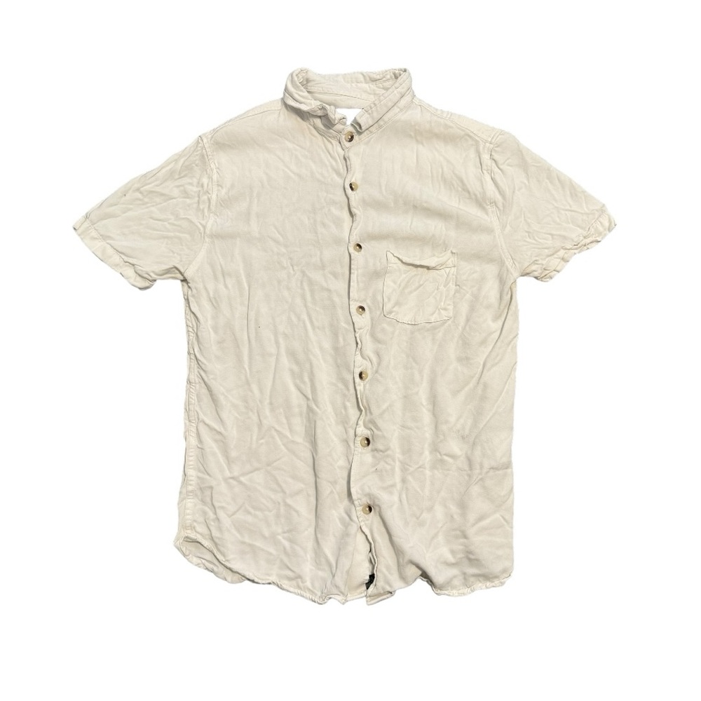 White Cuban Button Up